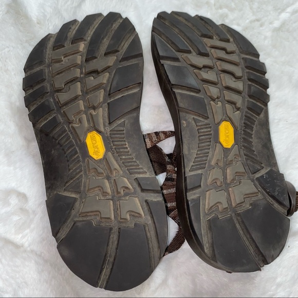 Chaco Mens Brown Toe Sling Brown Aztec Stripe 8 - Picture 5 of 5